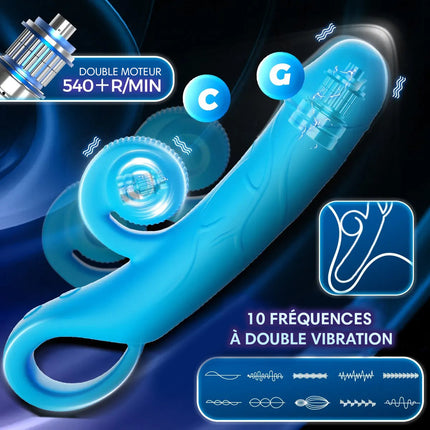 HOT SNAIL - Vibromasseur 2 en 1 : Clitoris & Point G - 10 Vibrations