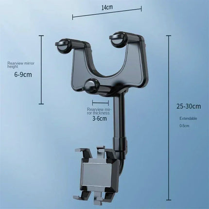 Support de téléphone de voiture rotatif et rétractable