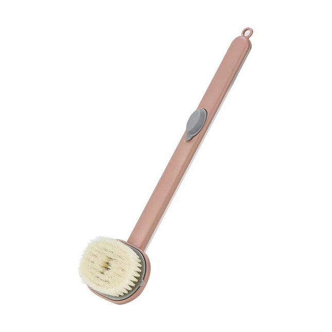 Brosse de massage et de nettoyage à long manche pour la douche et le bain