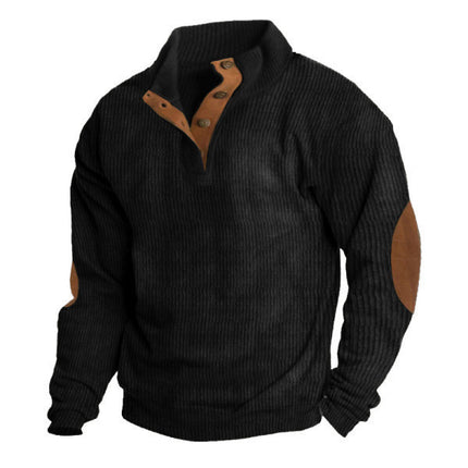 Sweatshirt à col montant et à manches longues pour hommes en extérieur