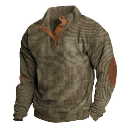 Sweatshirt à col montant et à manches longues pour hommes en extérieur