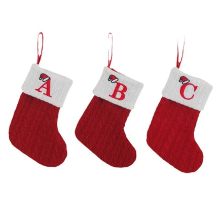 Chaussettes Alphabet Ogo Décorations de Noël Ornements d'Arbre