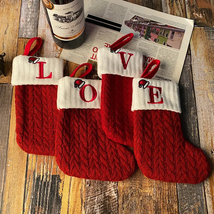 Chaussettes Alphabet Ogo Décorations de Noël Ornements d'Arbre