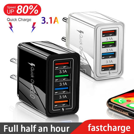 Chargeur 4 Ports USB - Rapidité +