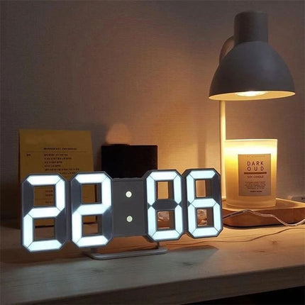 Horloge LED 3D Design - Réveil Digital Intelligent pour un Intérieur Moderne