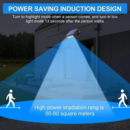 Applique murale LED imperméable à énergie solaire avec détecteur de mouvement