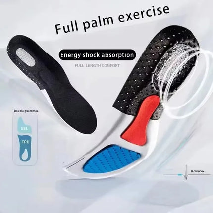 Semelles Orthopédiques Découpables en Silicone – Confort Sportif et Mousse à Mémoire de Forme