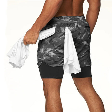 Short de sport 2 en 1 respirant et actif pour homme