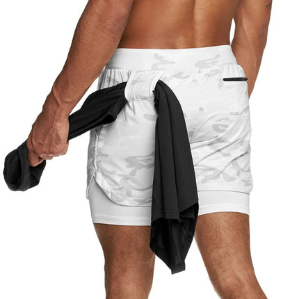 Short de sport 2 en 1 respirant et actif pour homme