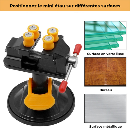 Mini étau d'établi à base rotative