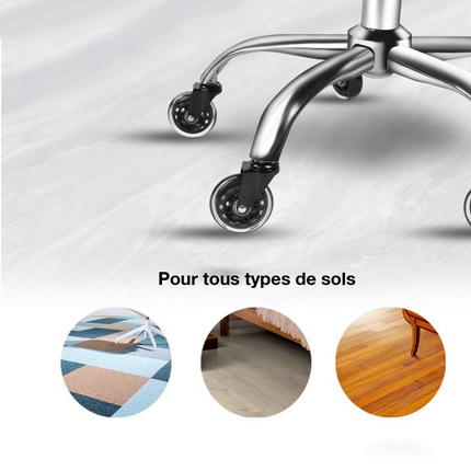 Lot de 5 roues pivotantes pour chaise de bureau