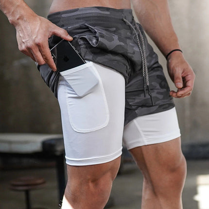 Short de sport 2 en 1 respirant et actif pour homme