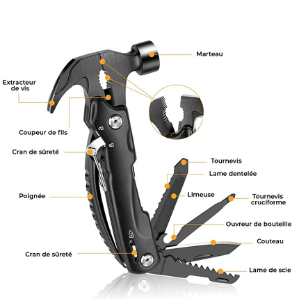 Marteau multifonctions 13 en 1