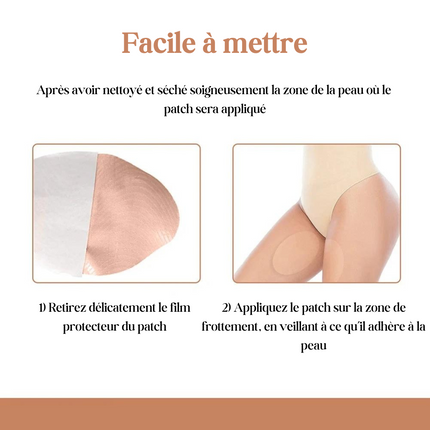 Lot de 12 Patchs autoadhésifs Anti-frottement cuisse