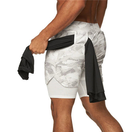 Short de sport 2 en 1 respirant et actif pour homme