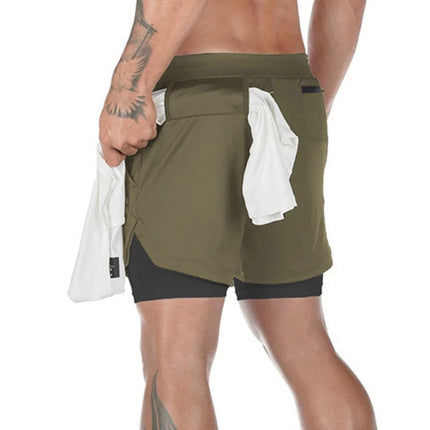 Short de sport 2 en 1 respirant et actif pour homme