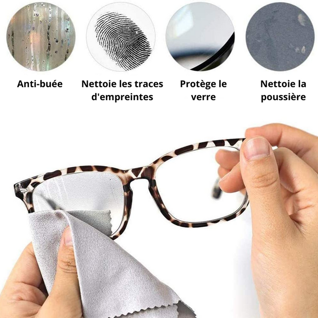 Lingettes Magiques Anti-buée Réutilisables (Lot de 10)