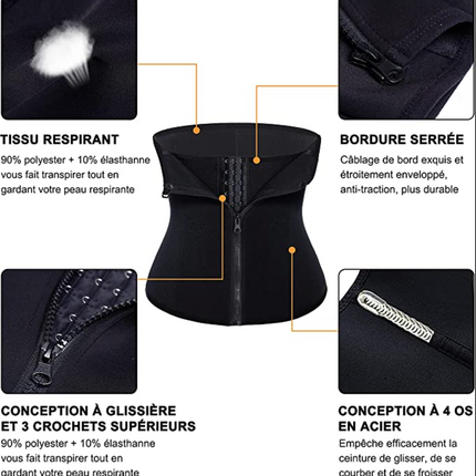 Ceinture corset de sudation amincissante et sculptante