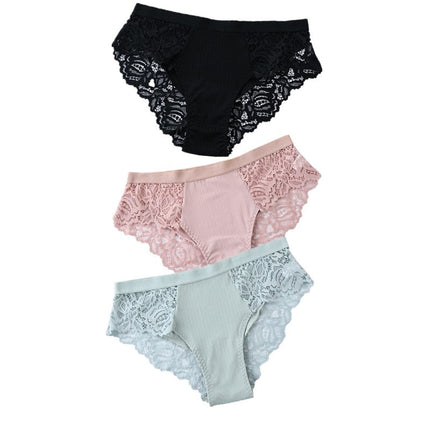 Lot de 3 Culottes Sexy en Dentelle