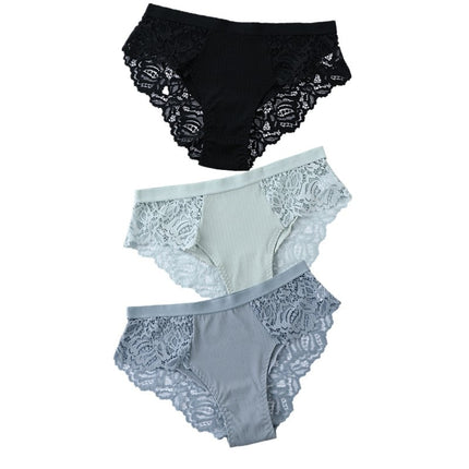 Lot de 3 Culottes Sexy en Dentelle