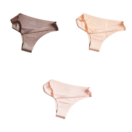 Lot de 3 Culottes en soie glacée 100% invisibles