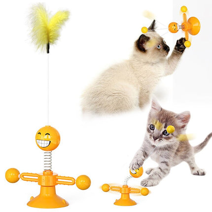 JOUET rigolo pour chat avec ventouse