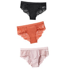 Noir/Orange/Rose / L / 3pcs