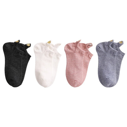 Lot de 4 Paires de Chaussettes Petits Coeurs