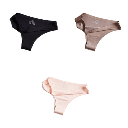 Lot de 3 Culottes en soie glacée 100% invisibles