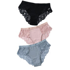 Noir/Rose/Bleu Gris / L / 3pcs