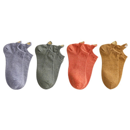 Lot de 4 Paires de Chaussettes Petits Coeurs