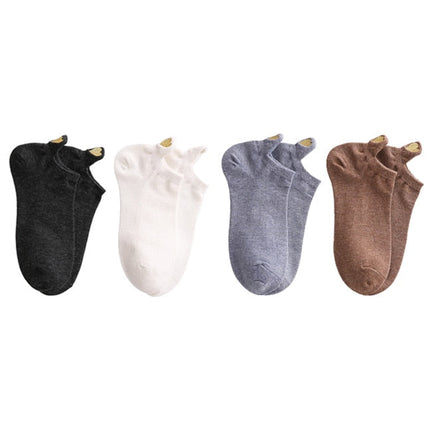 Lot de 4 Paires de Chaussettes Petits Coeurs