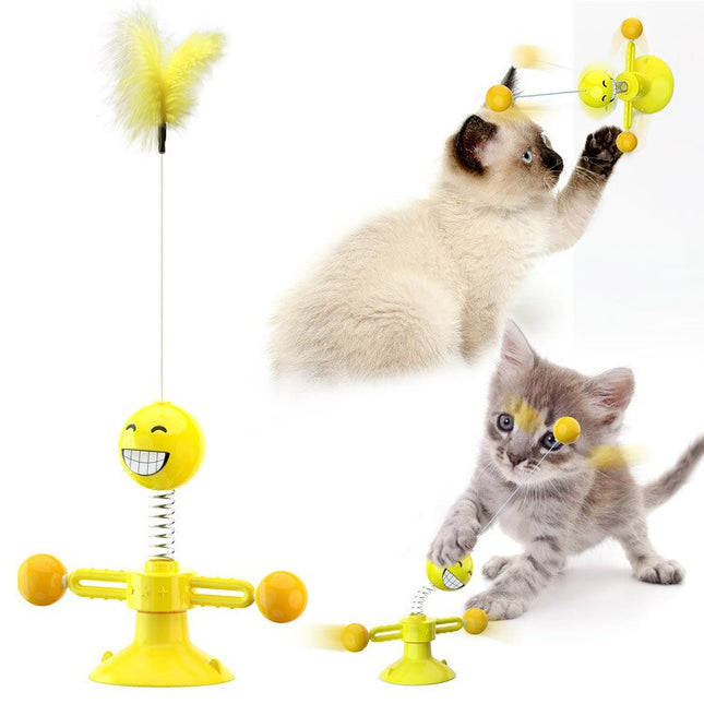 JOUET rigolo pour chat avec ventouse