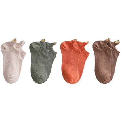 Lot de 4 Paires de Chaussettes Petits Coeurs