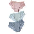 Rose/Vert d'eau/Bleu Gris / L / 3pcs