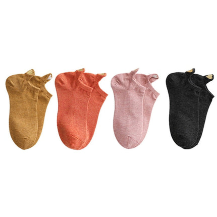 Lot de 4 Paires de Chaussettes Petits Coeurs