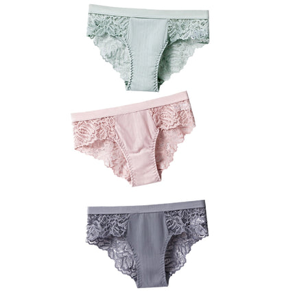 Lot de 3 Culottes Sexy en Dentelle