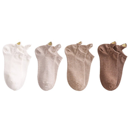 Lot de 4 Paires de Chaussettes Petits Coeurs