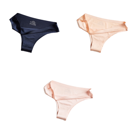 Lot de 3 Culottes en soie glacée 100% invisibles