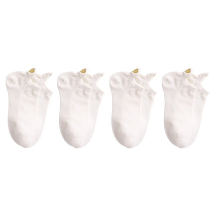 Lot de 4 Paires de Chaussettes Petits Coeurs