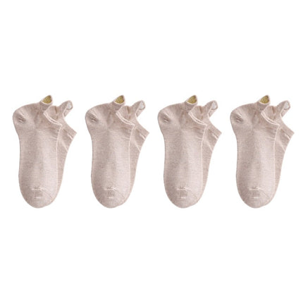 Lot de 4 Paires de Chaussettes Petits Coeurs