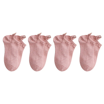 Lot de 4 Paires de Chaussettes Petits Coeurs