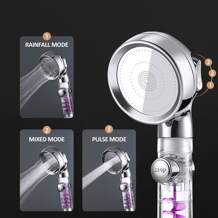 Pommeau de douche filtrant turbocompressé - 3 Modes