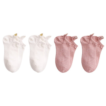 Lot de 4 Paires de Chaussettes Petits Coeurs