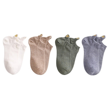 Lot de 4 Paires de Chaussettes Petits Coeurs