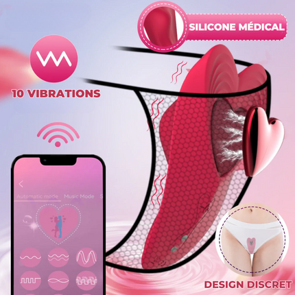 PANTY HEART - Mini vibromasseur discret pour culotte + APP Gratuite