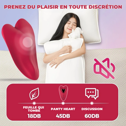 PANTY HEART - Mini vibromasseur discret pour culotte + APP Gratuite