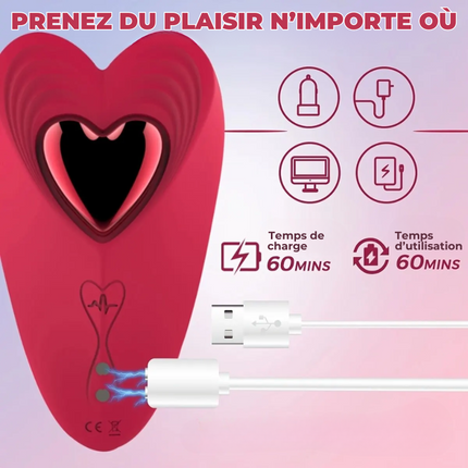 PANTY HEART - Mini vibromasseur discret pour culotte + APP Gratuite