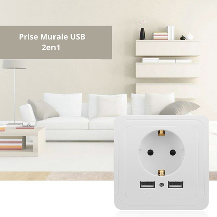 Prise encastrable avec ports USB