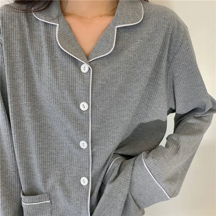 Pyjama boutonné en Coton Modal - Femme